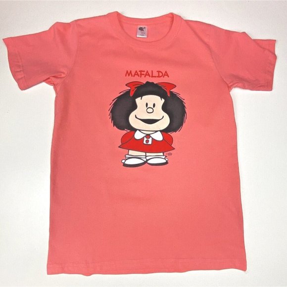 Quino Other - Mafalda Comic Rare Pink Junior’s Tee Shirt in Quino Original Tag w/Signature 14